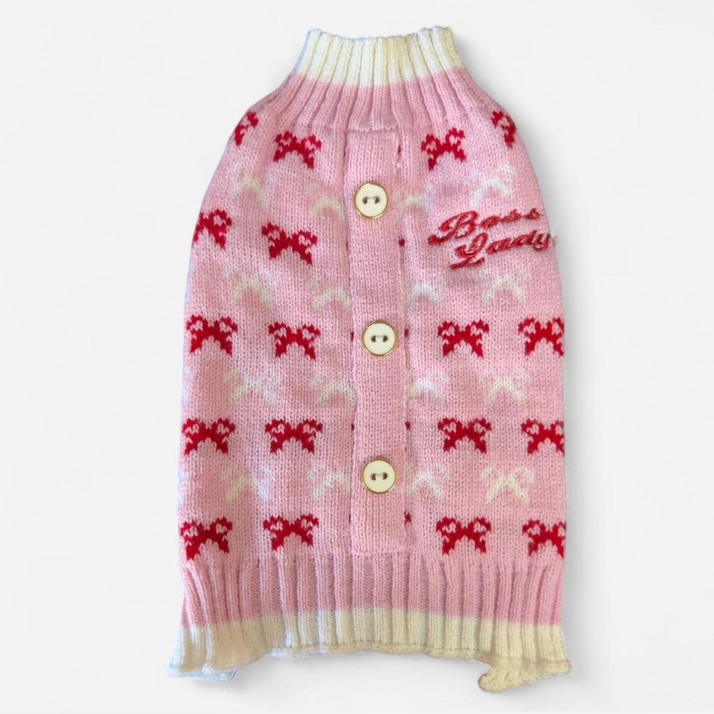 Comfrt Dog Hoodie | Pink Bow Dog Sweater | Dog Boots - Picture 7 of 8